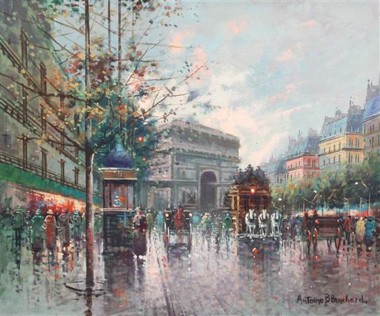 After Antoine Blanchard (French 1910-1988) Arc de Triomphe, 20 x 24in.